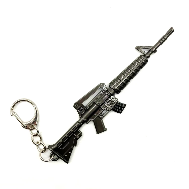 Аниме Фигурка игра детская игрушка Битва королевская фигурка крепостная AWM Модель сплав брелок в форме оружия форта ночь - Цвет: weifanzheM4tujibugun