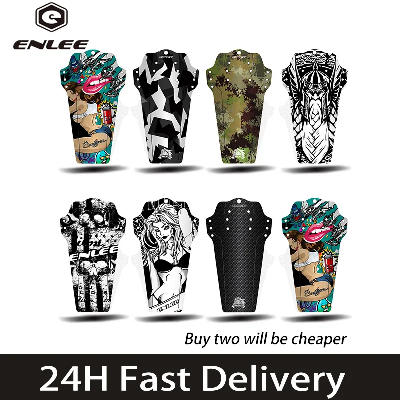 1/2 PCS Bicycle Fender Carbon Fiber Front/Rear Wheel Universal Mudguard MTB Bike Wings Mud Flaps