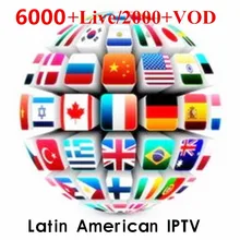 Для 1 года Латиноамериканский IP tv Abonnement 6200+ каналы с VOD Watch США Канада французский арабский tv использование на Android Box Smart tv