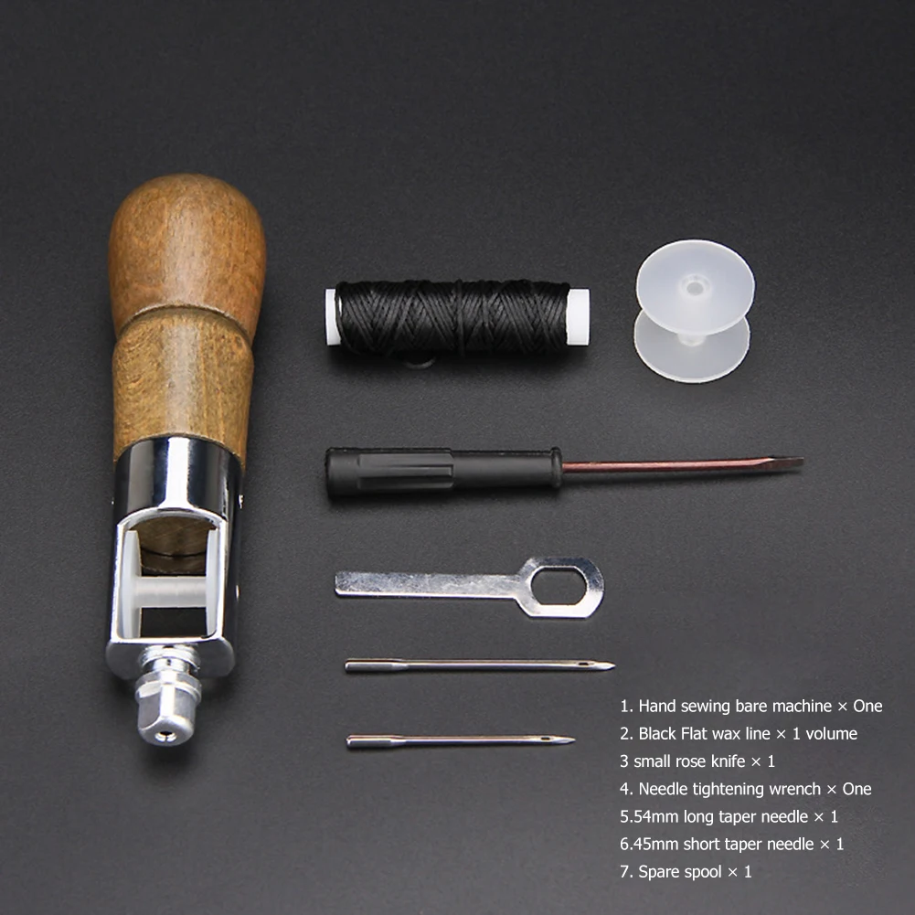 DIY Leather Sewing Awl Thread Kit Manual Sewing Machine Speedy