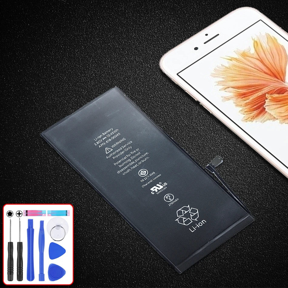Смартфон аккумулятор для iPhone 6S Plus 2750mAh литий-полимерные батареи 6S Plus