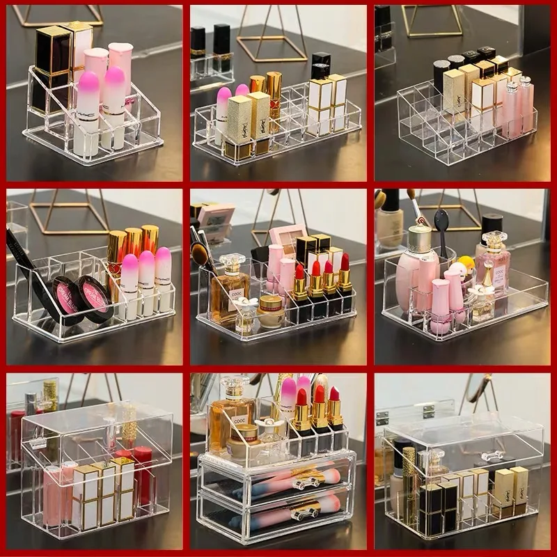 Cosmetic Drawer Container Makeup Organizer Box For Storage Make Up Jewelry Nail Lipstick Holder Home Desktop Sundry Cas | Дом и сад