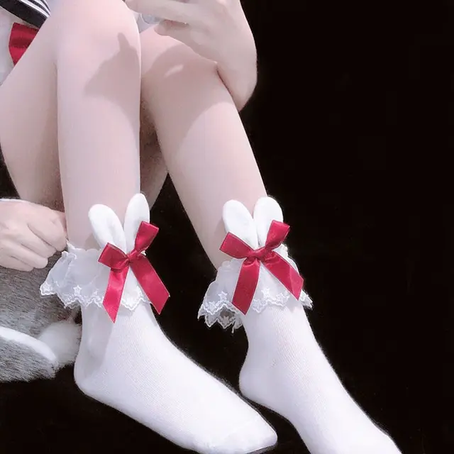 Kawaii Bunny Bow Socks - 14 - Kawaii Mix