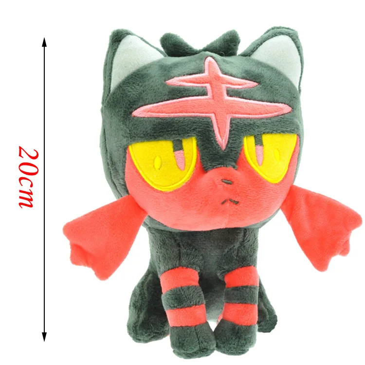 2 стиля животные куклы Литтен Evolution алола Incineroar Solgaleo Lunala Защита от солнца», «Луна», мягкие плюшевые куклы мягкие горячие игрушки 20 CM-3 - Цвет: 20cm-Litten