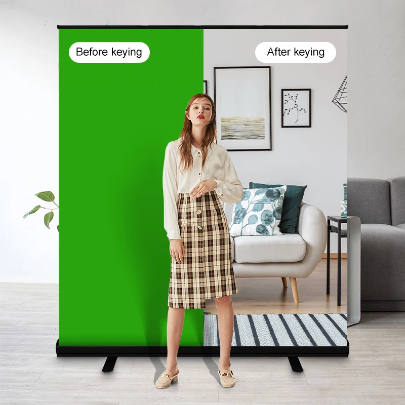 Green Backdrop Collapsible Pullup Green Panel Chromakey Background