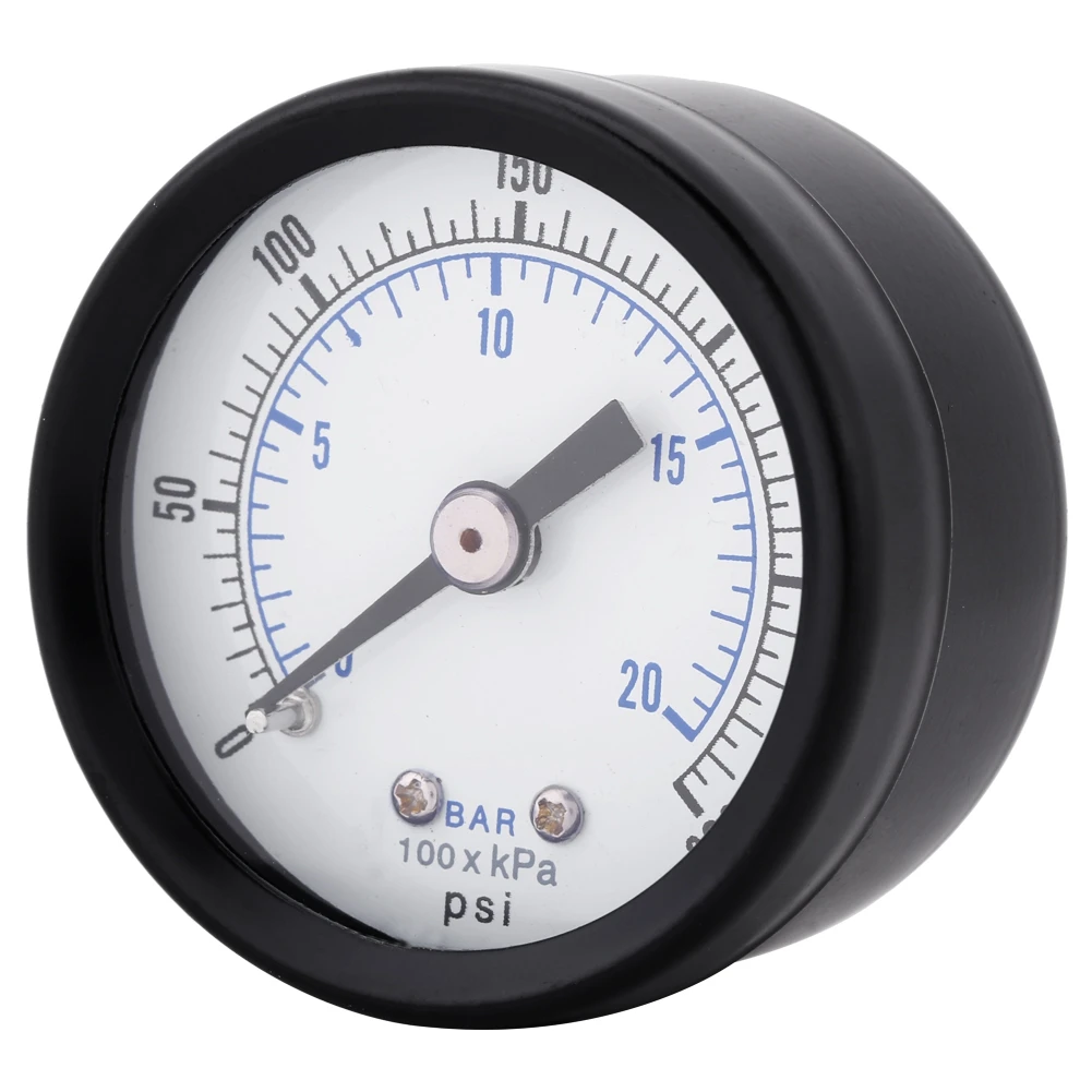 0-300PSI Мини манометр для топлива, воздуха, масла, жидкой воды 0-20bar/0-300psi 1/" BSPT Резьба Давления Жидкости Манометр Вакуумный метр