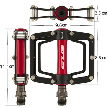 

Bike Pedals High Quality Flat Plate Conversion Device MTB Pedal Flat Adapter Aluminum Alloy Bearing Pedals with Reflection