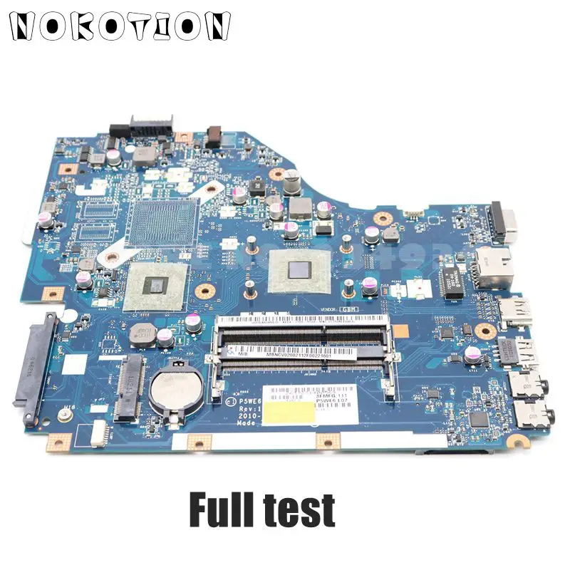 Материнская плата NOKOTION для ноутбука Acer aspire 5253 5250 P5WE6 LA 7092P MBRJY02001 материнская DDR3 с