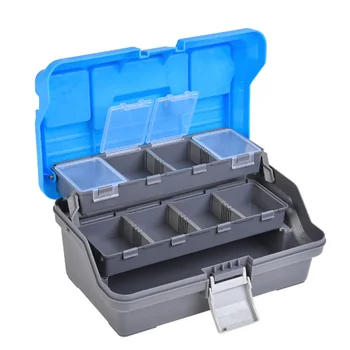 

ABS Storage Case Lightweight 3 Layers Handheld Accessories Non Toxic Portable Tool Multiple Grids Fishing Tackle Box Organizer