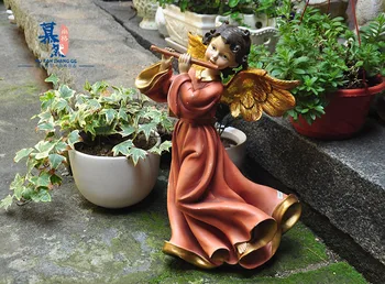 

EUROPEAN STYLE RESIN BEAUTIFUL LITTLE ANGEL FAIRY HOME GARDEN HORTICULTURAL ORNAMENTS BIRTHDAY GIFT