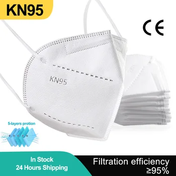 

FFP2 Mascarillas CE KN95 Face Mask Masque Respirator Protection 5-Layer Breathable ffp2mask FFP2 Filter Mask Fast delivery