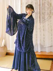 2019 hanfu пальто женский костюм монашки стильный принт в китайском стиле цветочное пальто китайское традиционное древнее пальто