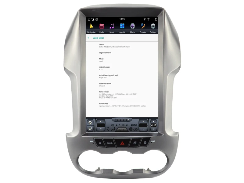 AVGOTOP Android 8,1 Tesla gps автомобильный dvd-плеер для FORD RANGER 2008- 6 ядер+ 4G+ 32G ips экран