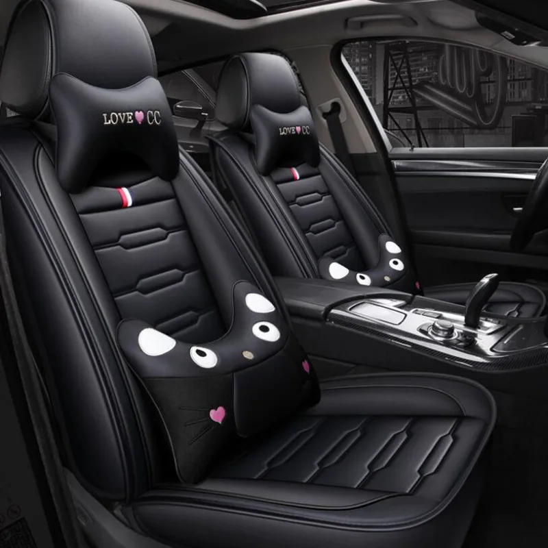 High Quality PU Leather Cartoon auto seat covers for Honda Civic Accord Fit Element Freed Life Zest car accessories car-styling |