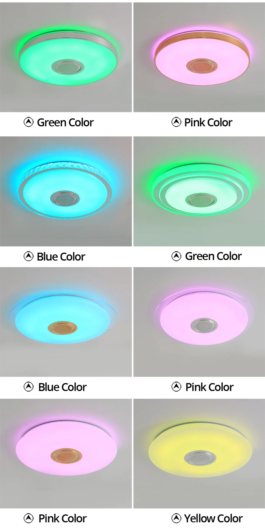 Aplicativo de Música Luzes de Teto de Led Lâmpada do Teto Sala de Estar Rgb e Controle Remoto Quarto 25 w 36 w 52 w Luz Lampara Techo 16 e controle remoto lâmpada do teto quarto
