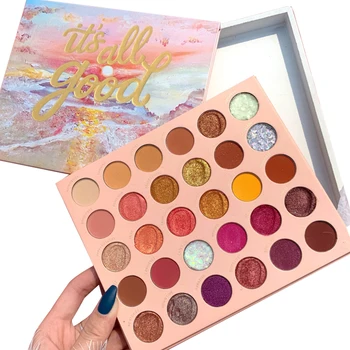 

30 Color Profession matte eyeshadow pallete Glitter Highlighter Shimmer Make up Pigment paleta de sombra the shadows GlamColour