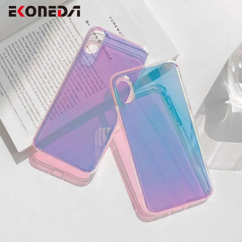 

EKONEDA Luxury Aurora Case For iPhone 11 Pro Max Case Mirror Make UP Case For iPhone XR X XS Max 6S 7 Plus 8 Plus