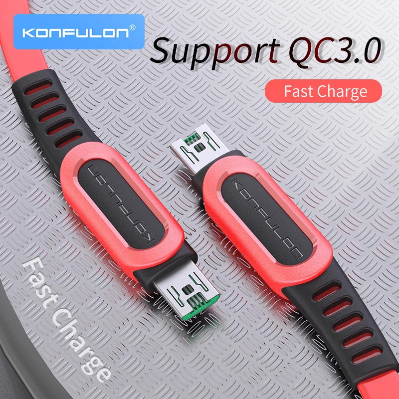 

4A Fast Charging Cable Android Mobile Phone Date Cord Micro Quick Charge Red Cable USB For Phone