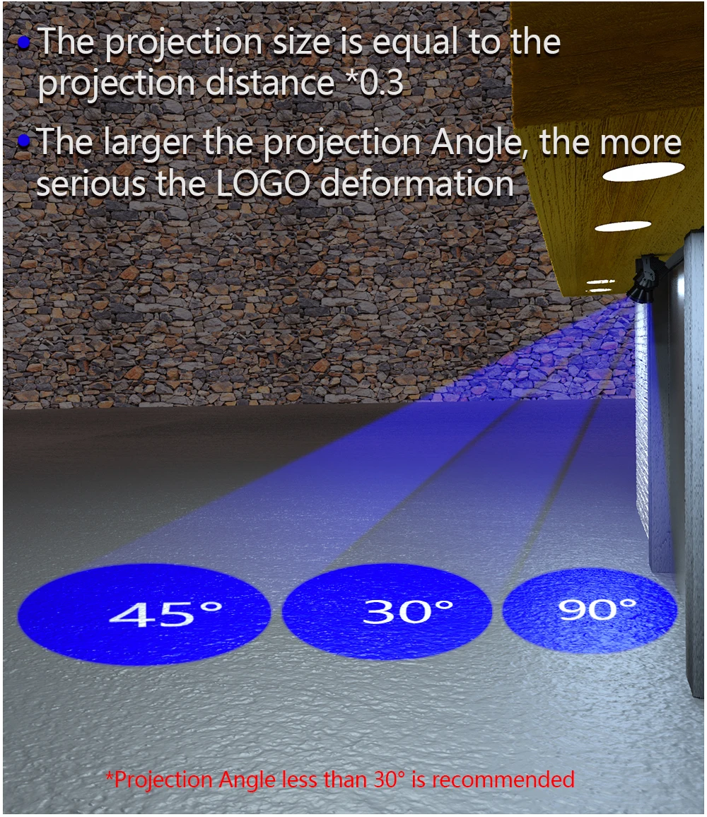 Luzes ao ar Projetores para Piso Ip65 de Alta Estática Personalização Gobos Potência Logotipo Gobo Projetor Livre Publicidade Led Parede 80w Computers & Electronics