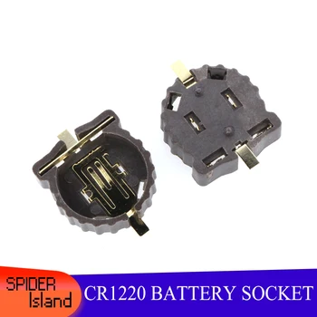 

CR1220 BS-1220-2 Button Battery Holder Socket SMD Gold-plated High Temperature Resistance 3V Battery Case Box
