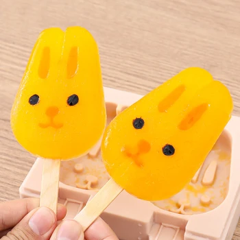 

Hole Silicone Ice Cream Mould Ice Cube Tray Popsicle Barrel Diy Mold Dessert Ice Cream Mold with Popsicle Stick