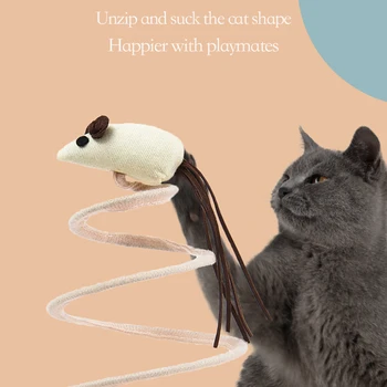 

A variety of interactive cat toys plush spring mouse toys cute pet kittens funny spring toys pet supplies