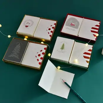 

Christmas Greeting Card Blessing Thanksgiving Card Set Box Bronzing Greeting Card Small Card Christmas Card