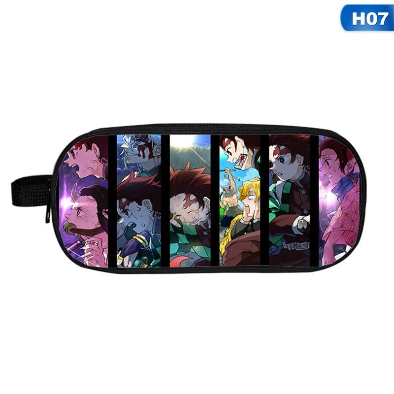 Demon Slayer: Kimetsu No Yaiba пенал для мальчиков и девочек-подростков, косметички, школьные принадлежности, канцелярские принадлежности, сумка для хранения, косметичка