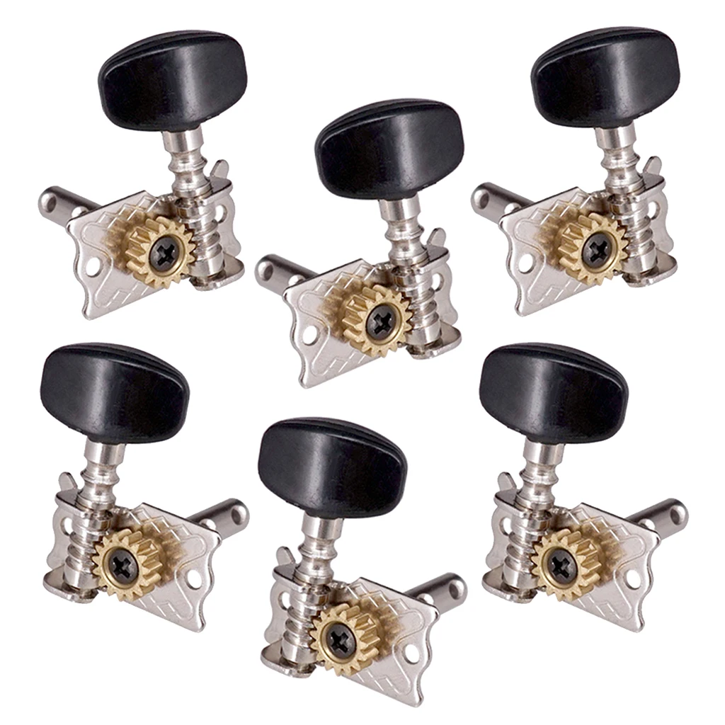 Acoustic Guitar 6 String Tuning Pegs Tuners DIY 3R3L Musical Instrument Parts