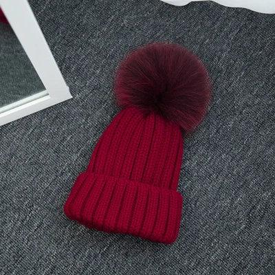 Зимние теплые шапки для женщин, Skullies Beanies, Pom Beanies, шапки, толстые вязаные мягкие Меховые шапки с помпоном, женские уличные повседневные Шапки - Цвет: style 21