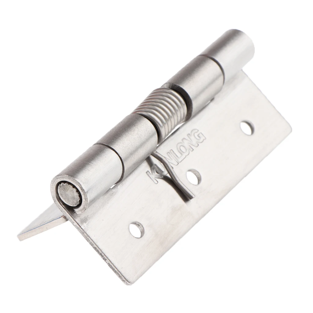 Heavy Duty Boar Spring Self-Closing Hinges 2.36 x 0.6 inch 60 x 15mm Square - Stainless Steel