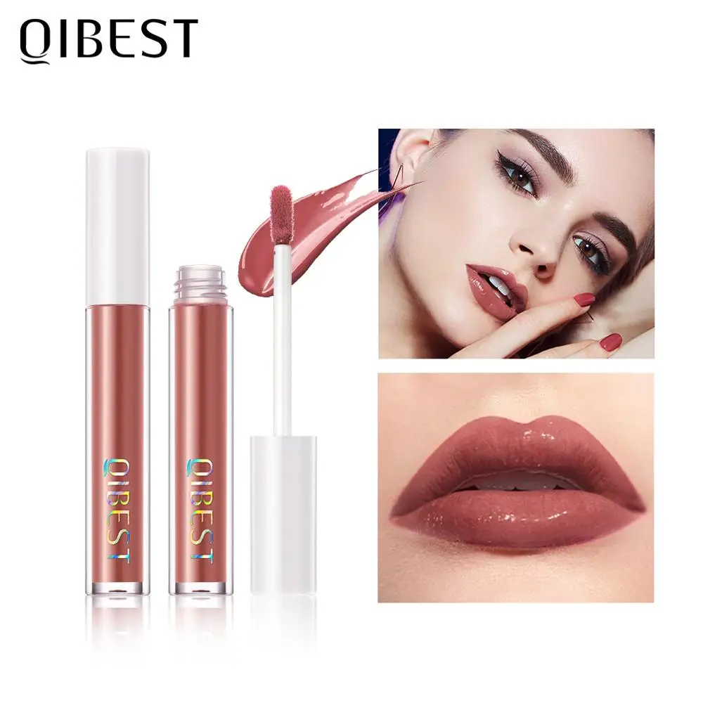 QIBEST Mirror Glass Lip Gloss 8 Colors Smooth Makeup Light Gel Nourish Lipstick Liquid High Shine Moisturizing Lipgloss |