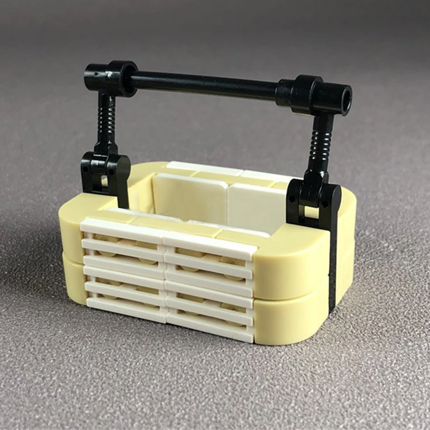 Block Roast Chicken Food Basket Mat Building Blocks Bricks Legoingly City Street View MOC Accessories DIY Kids Educational Toys (9)