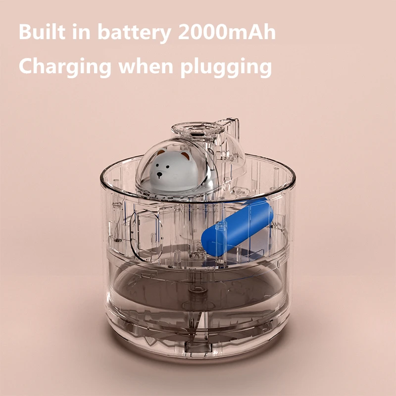 Lovely Pet 500ML Air Humidifier 2000mAh Chargeable Mist Maker Fogger LED Light Humidificador for Home Ultrasonic Aroma Diffuser