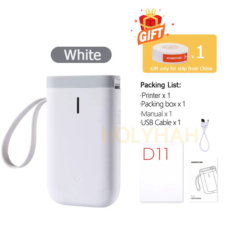 Niimbot D11 Bluetooth Thermal Label Printer label marker Sticker Paper Production Date Self Adhesive Name Tag mini portable printer Printers