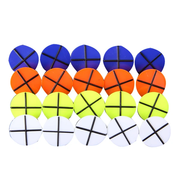Lot 20PCS PLASTIC ROUND MIXED COLOR GOLF BALL MARKERS GOLFER TRAINING AIDS New