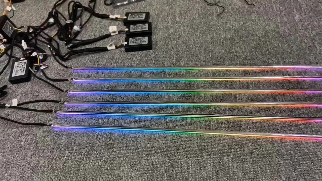

18 in 1 LED Symphony Car Ambient Lights 64 Color RGB Interior Acrylic Light Guide Fiber Optic Universal Decoration Atmosphere