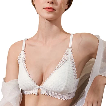 

Sexy Lace Front Closure Bra For Women Lady Sexy Lingerie Comfort Push Up Bra Adjusted Plus Size Backless Bralette Underwear