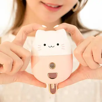 

Cute Cat Portable Mini USB Charging Facial Humidifier Alarm Mist Maker Sprayer Cartoon cat design makes it look cute exquisite.