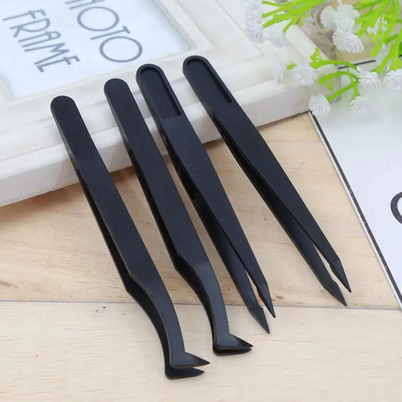 

4PCS 5D Diamond Painting Accessories For Plastic Tweezers Straight Bend Head Industrial Anti-static Tools Supplies
