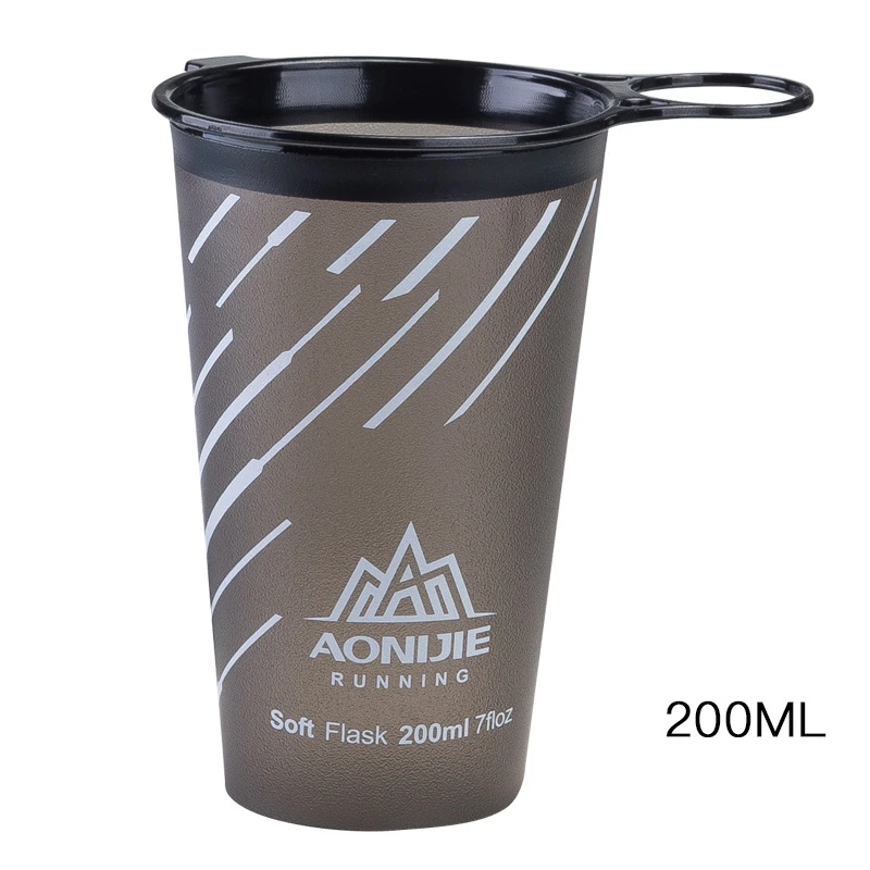 200ml Cup Coffee AONIJIE, 170 мл, 250 мл, 500 мл, TPU, бутылка для воды, чашка для воды, складной чайник без BPA, мягкая колба для бега, кемпинга, пеших прогулок, велоспорта - Цвет: 200ml Cup Coffee