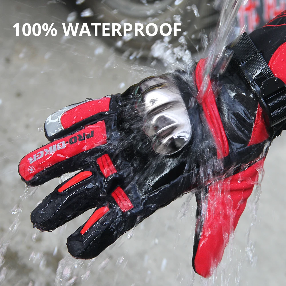 SUOMY Motorcycle Gloves Men Waterproof Windproof Winter Guantes Moto Gloves Touch Screen Motorbike Riding Gloves