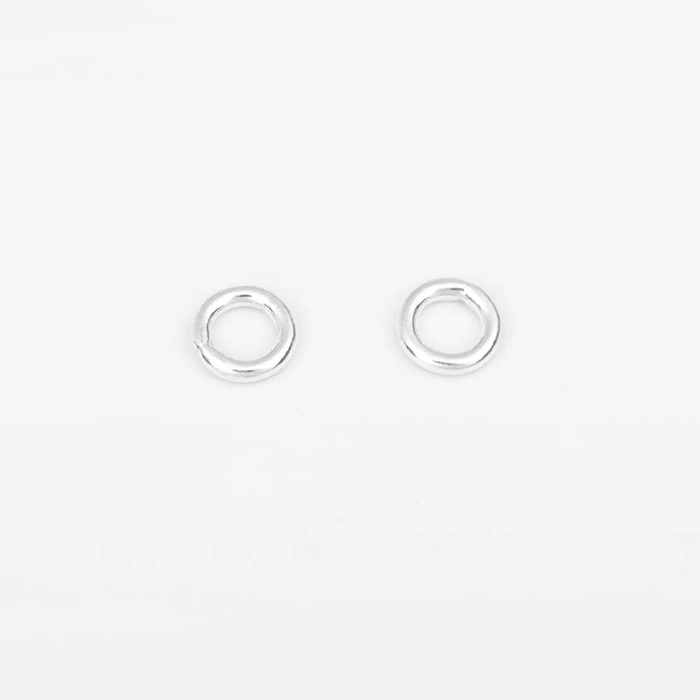 DoreenBeads 1 мм Стерлинговое Серебро Закрытая пайка прыгающие кольца фурнитура круглые серебряные ювелирные изделия 4 мм-6 мм Диаметр., 1 г(около 9 шт