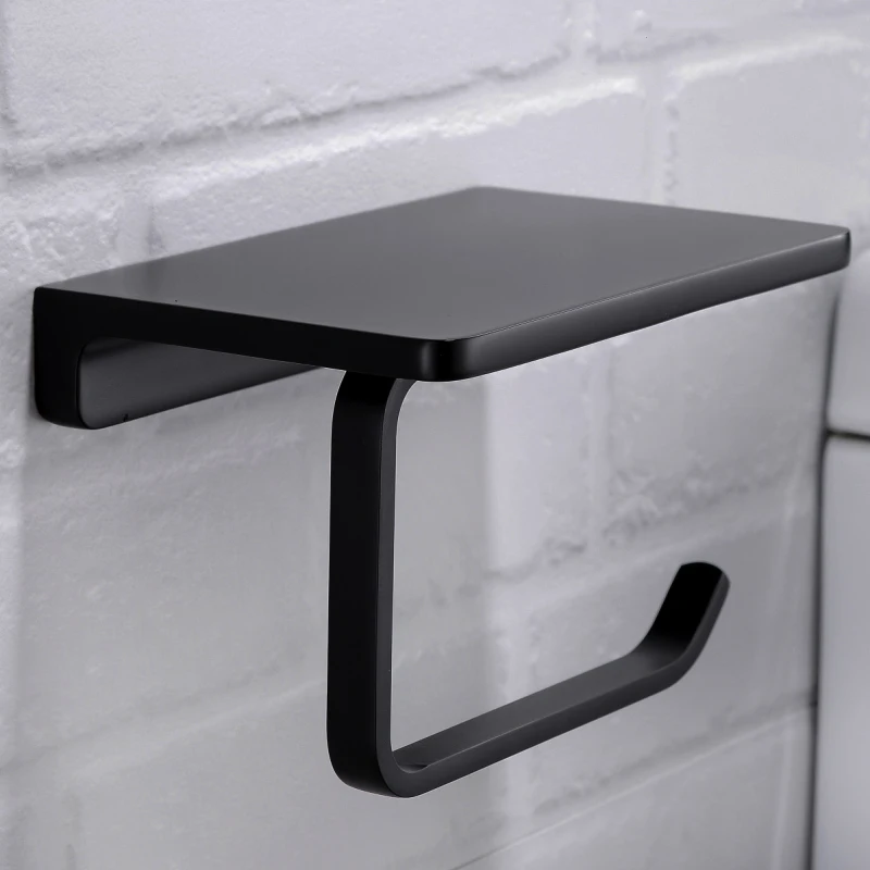 Waterproof Bathroom Paper Holder With Shelf Toilet Paper Rack Tissue Boxes With Storage Shelf