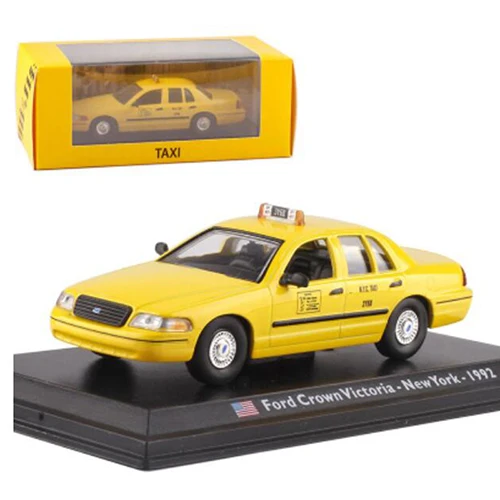 1:43 Масштаб классический Литой Сплав модель автомобиля FIAT FORD Renault Citroen такси игрушки авто автомобили подарки F показать дисплей коллекция - Цвет: NEWYORK 1992