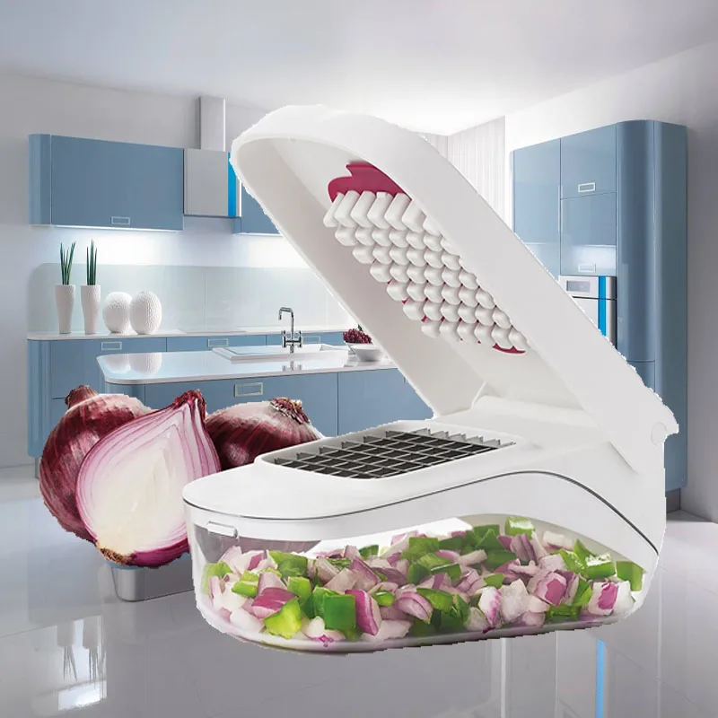 1 шт., ручной, для овощей фруктов Slicer измельчитель прижимной вырезать лук, овощ слайсер Фруктовый нож для резки сыра ножевой лезвия Кухня инструмент
