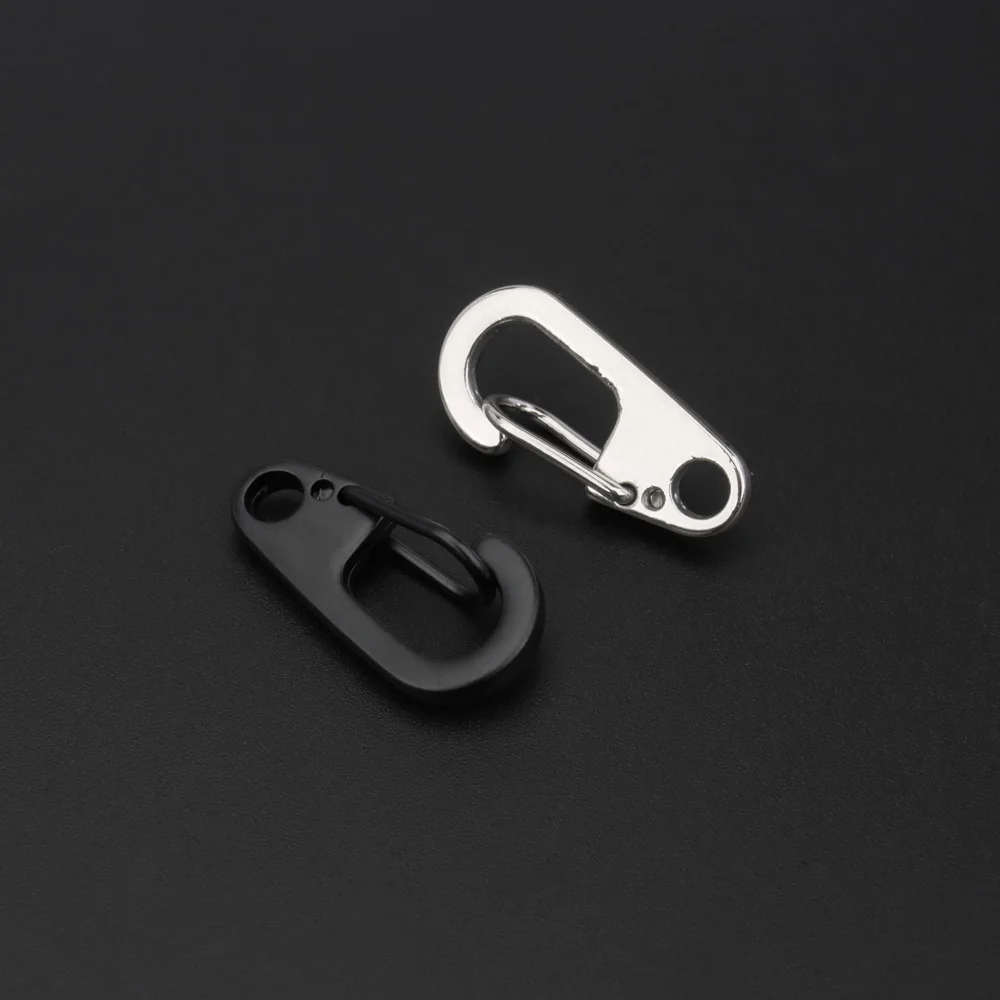 10pcs/set Small Carabiner Clip with Keyrings 32mm Aluminum Carabiner  Keyring Clip for Camping Keychains Hiking Outdoor