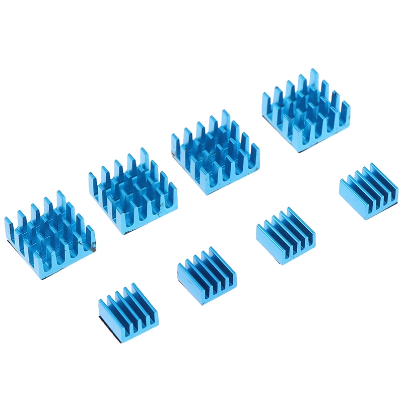 Aluminum Alloy Heatsink Cooling Pad Cooler Radiator Heat Sink For Raspberry pi 2/3/4B 8pcs/set aluminum heatsink radiator