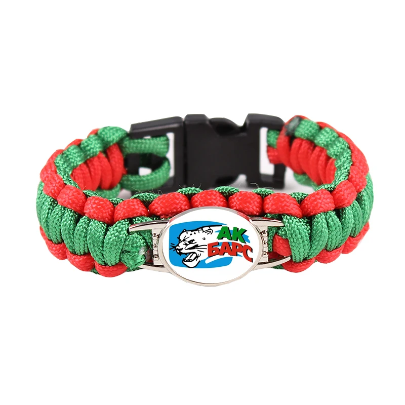 Ak Bars VHL российский хоккейный браслет с логотипом Paracord 550 веревочный плетеный для