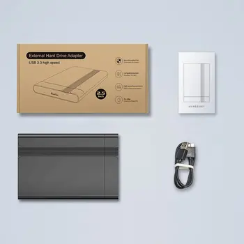 

2.5 Inch Sata Hard Disk Box Usb3.0 Mobile Hard Disk Box Slide Cover Grid Texture Mobile Hard Disk Box